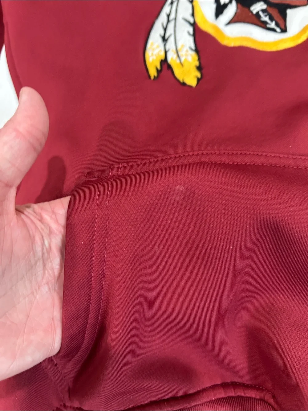 Washington Redskins Hoodie Youth Large (12-14). Burgundy/Gold